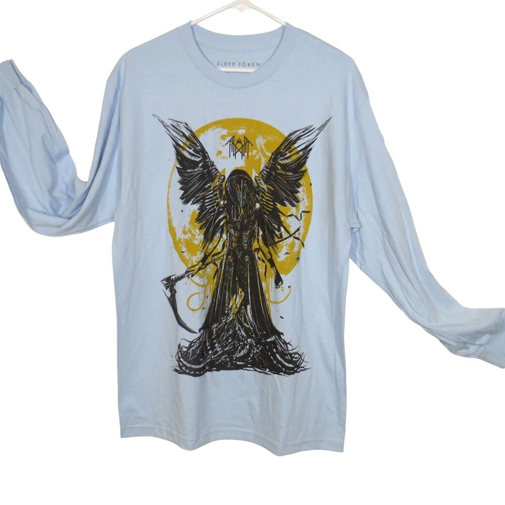 Sleep Token Reaper Angel Cotton Long Sleeve Band Tee Unisex Adult Size Large